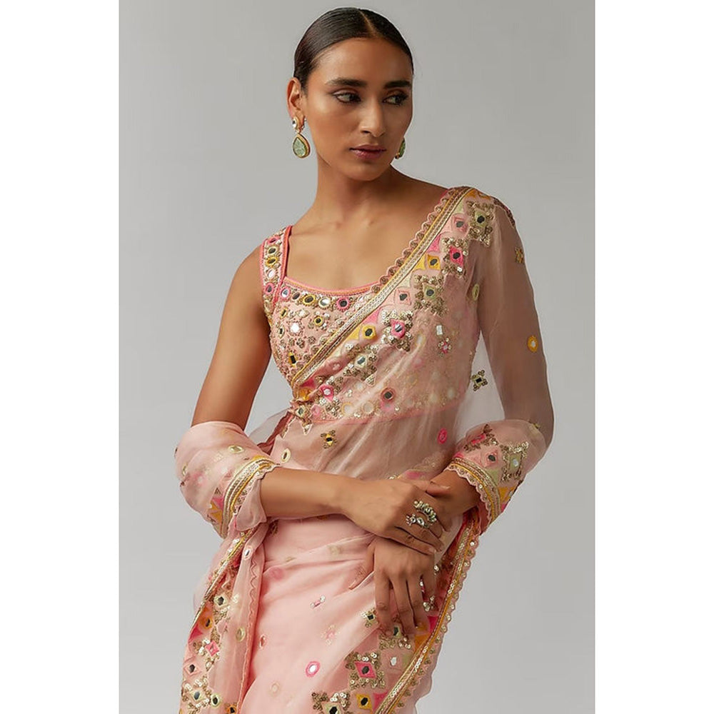 Gopi Vaid Maahi Saree with Stitched Blouse