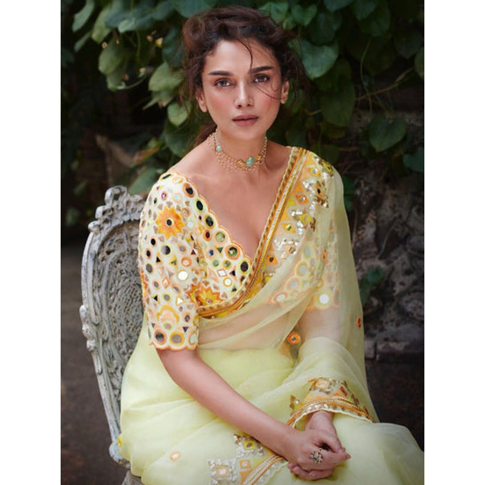 Gopi Vaid Aditi Rao Hydari In Priyal Saree with Stitched Blouse