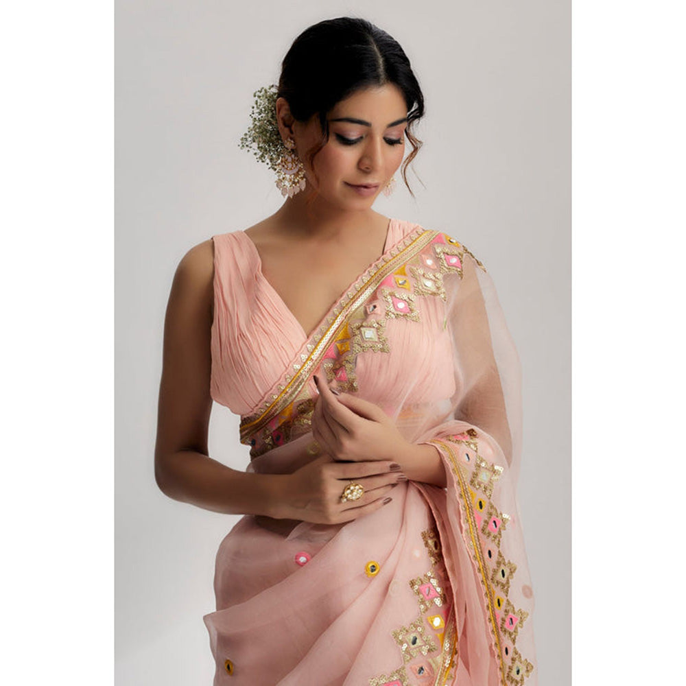 Gopi Vaid Ayana Saree with Stitched Blouse