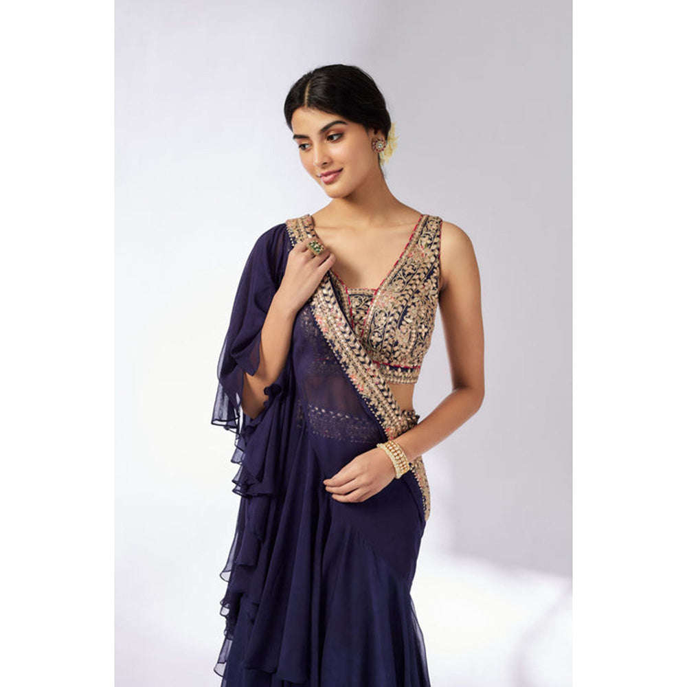 Gopi Vaid Shifa Saree with Stitched Blouse