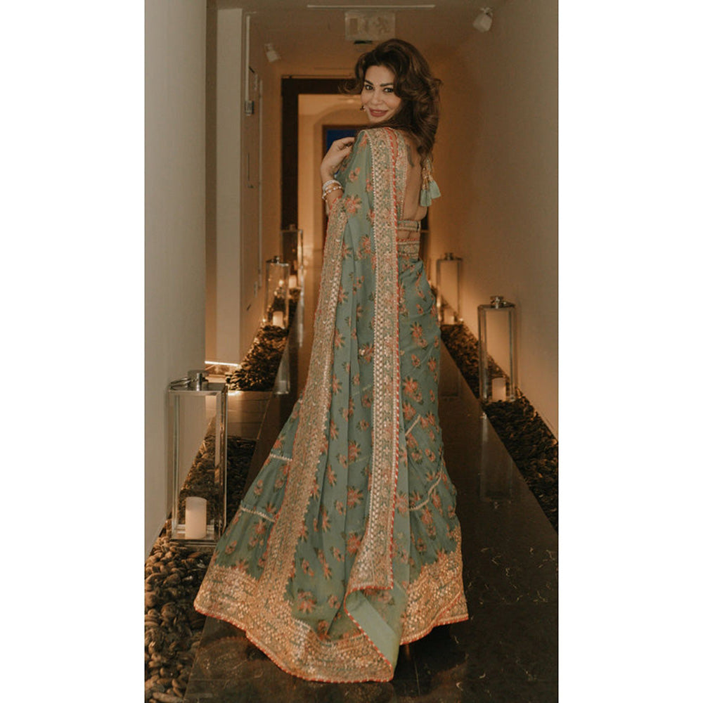 Gopi Vaid Mahira Saree with Stitched Blouse