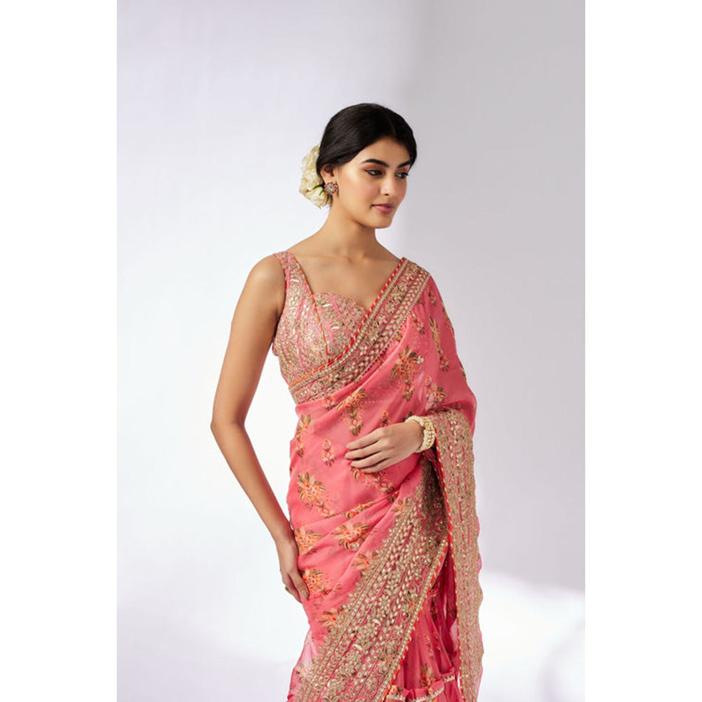 Gopi Vaid Mahira Saree with Stitched Blouse