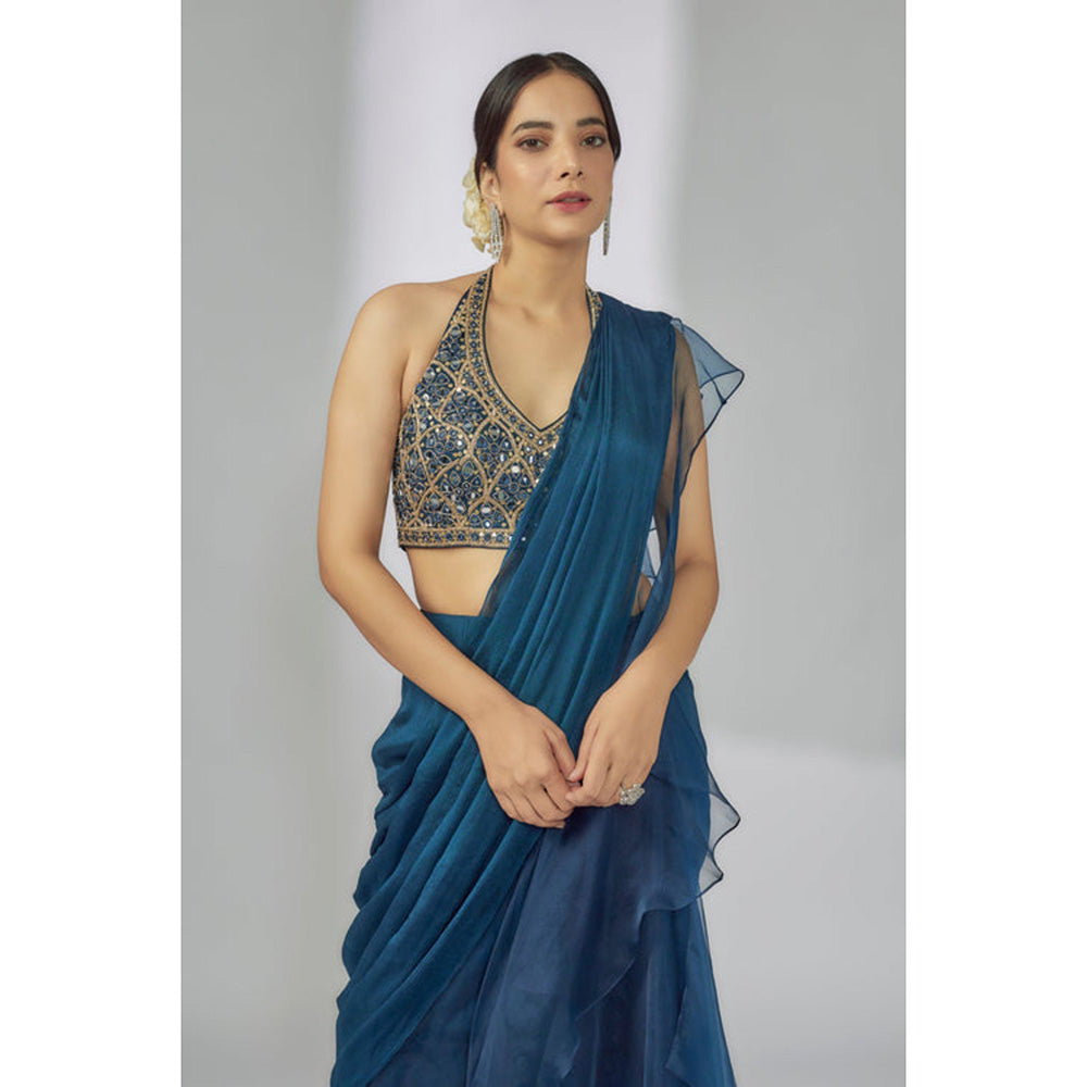 Gopi Vaid Ruchi Saree with Stitched Blouse
