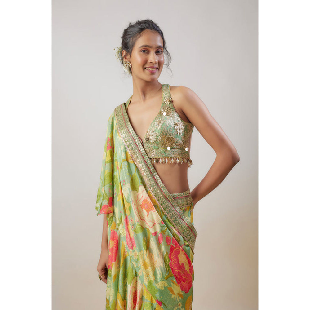Gopi Vaid Disha Saree with Stitched Blouse