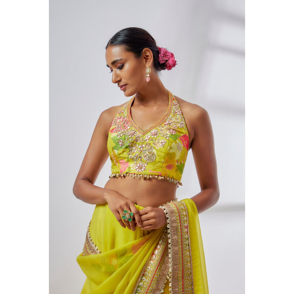 Gopi Vaid Keya Saree with Stitched Blouse
