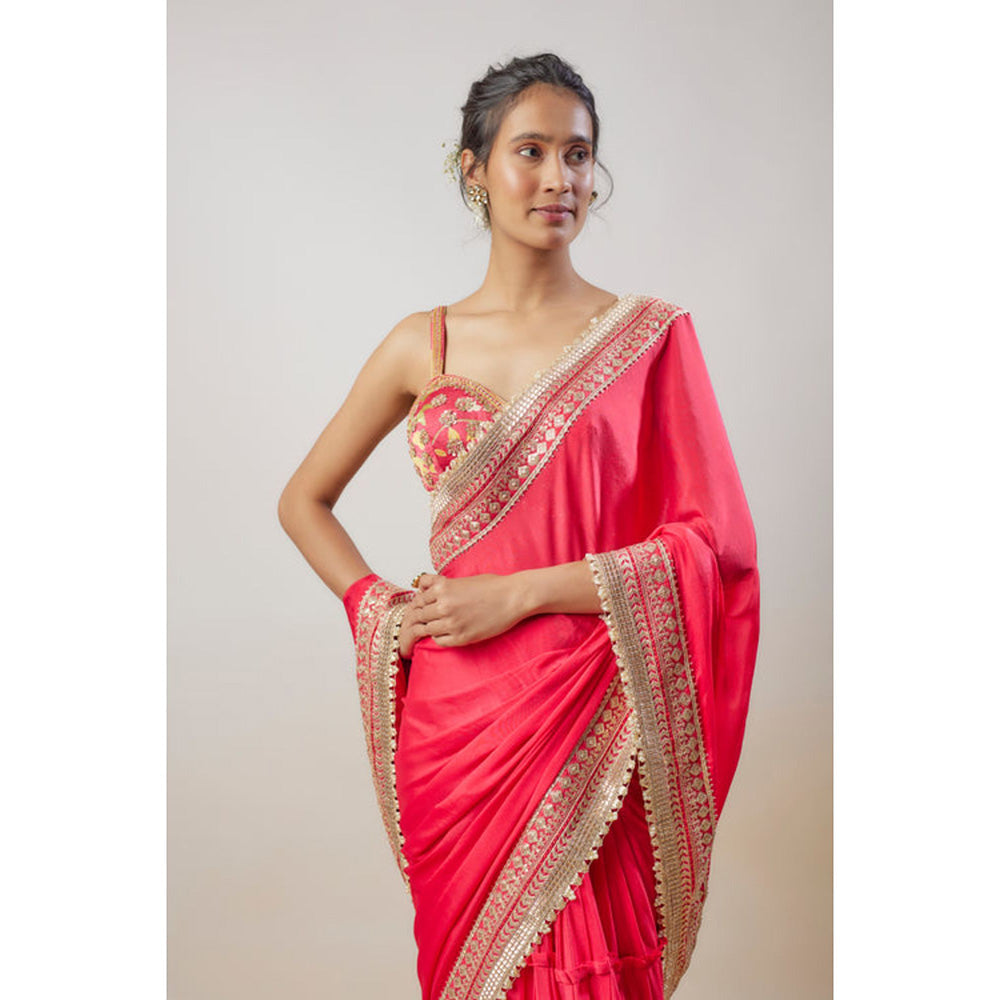 Gopi Vaid Ruhani Saree with Stitched Blouse