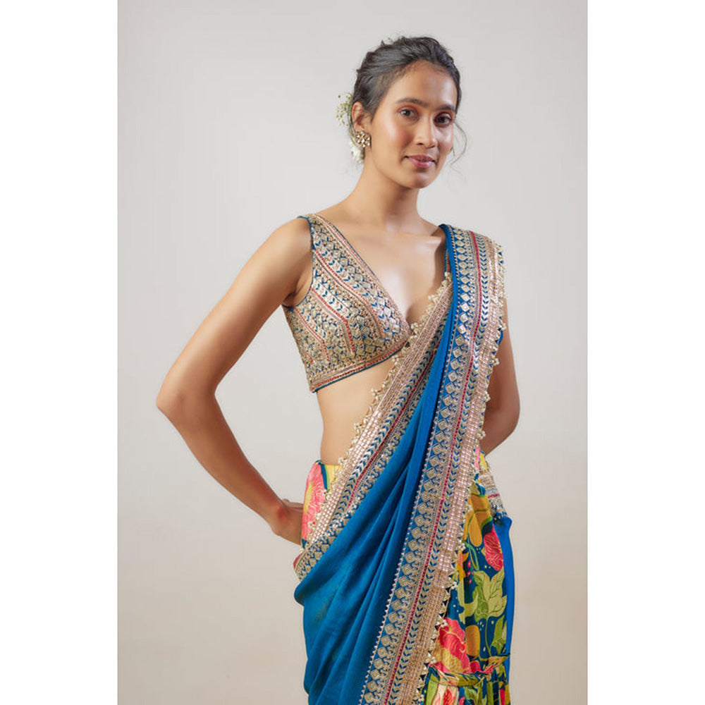 Gopi Vaid Sneha Saree with Stitched Blouse