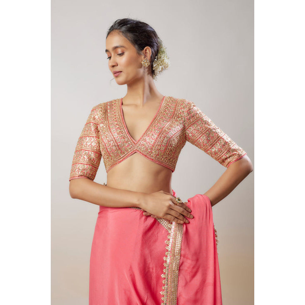 Gopi Vaid Maya Saree with Stitched Blouse