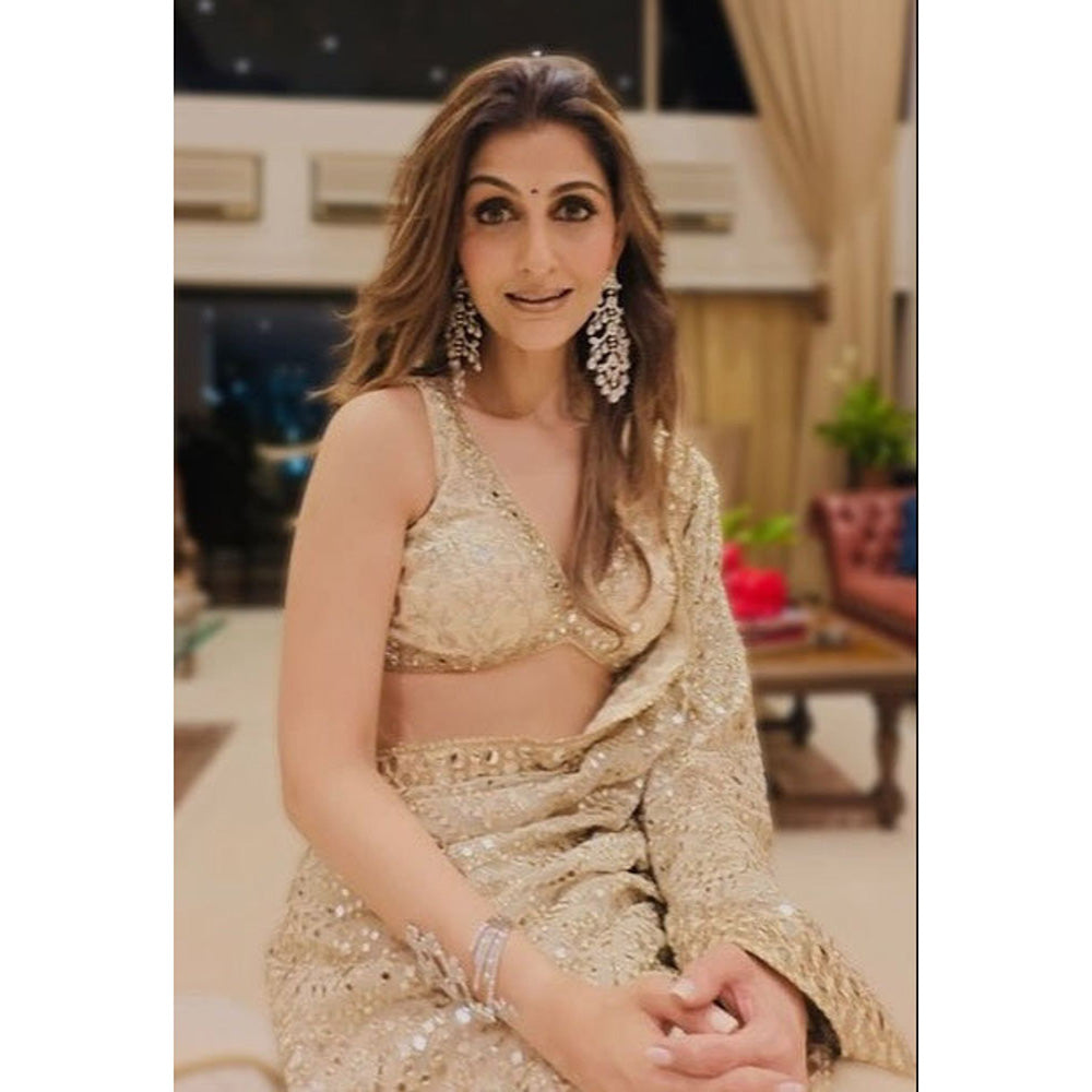 Gopi Vaid Mirai Saree with Stitched Blouse