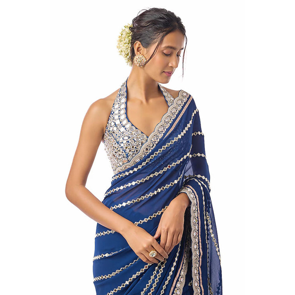 Gopi Vaid Aradhana Saree with Stitched Blouse
