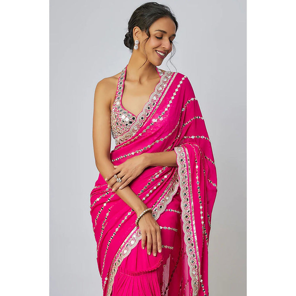Gopi Vaid Aradhana Saree with Stitched Blouse