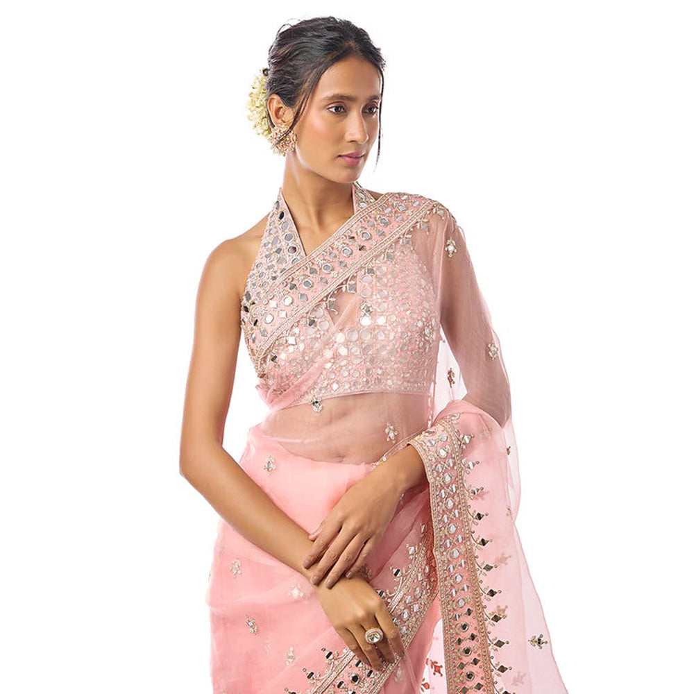 Gopi Vaid Abhinaya Saree with Stitched Blouse