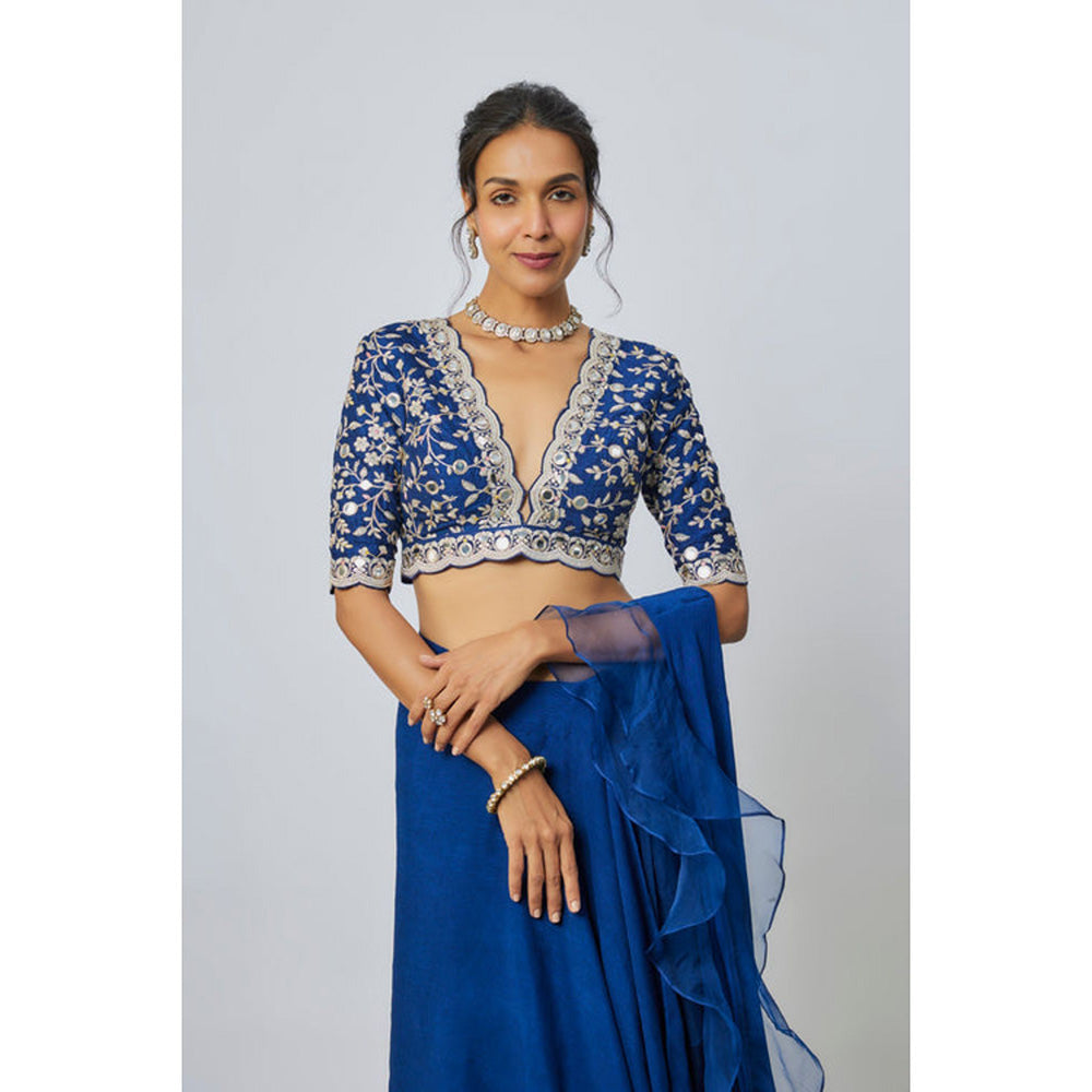 Gopi Vaid Ganika Saree with Stitched Blouse