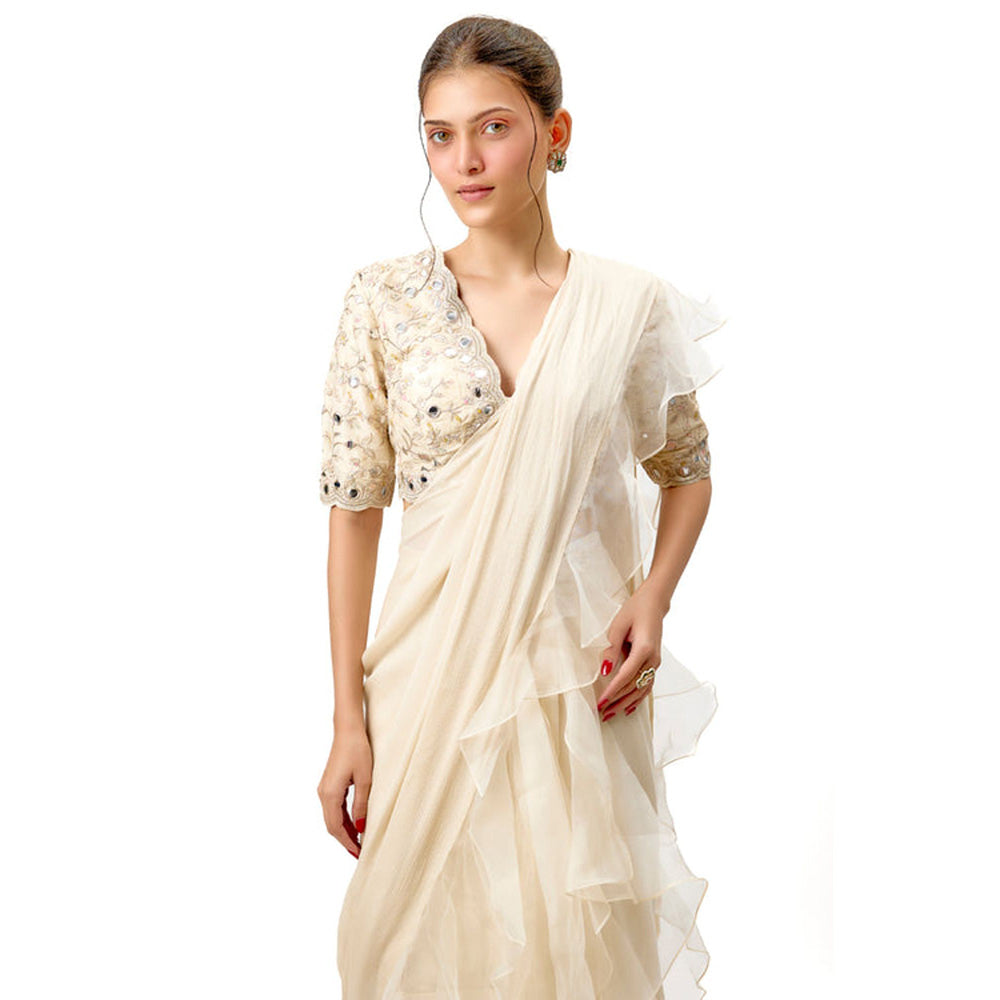 Gopi Vaid Ganika Saree with Stitched Blouse
