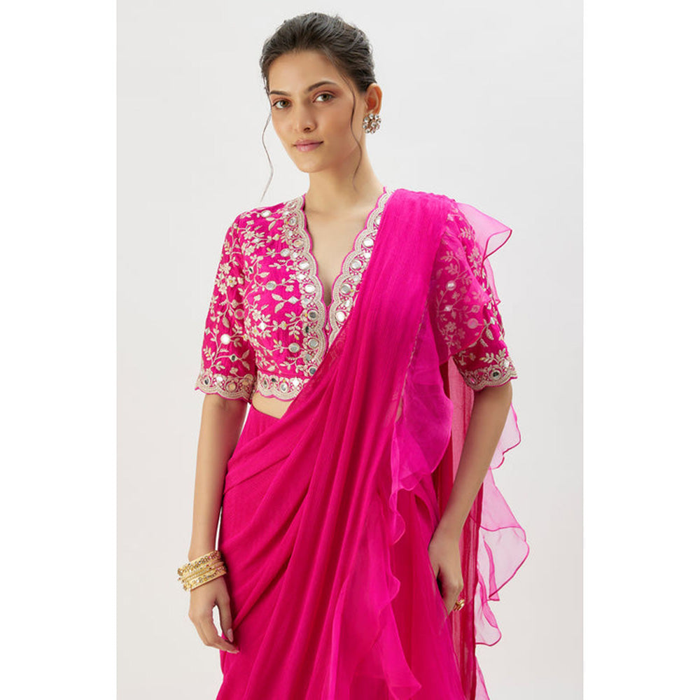 Gopi Vaid Ganika Saree with Stitched Blouse