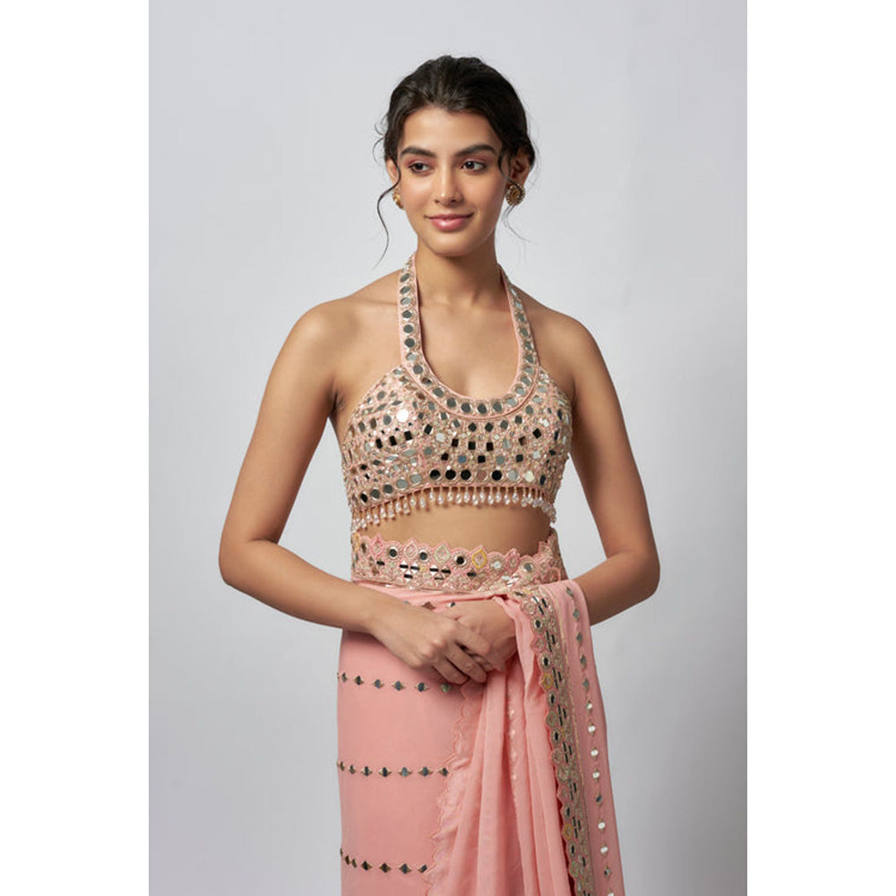 Gopi Vaid Shama Saree with Stitched Blouse