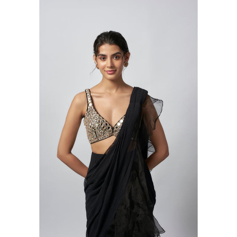 Gopi Vaid Oorja Saree with Stitched Blouse