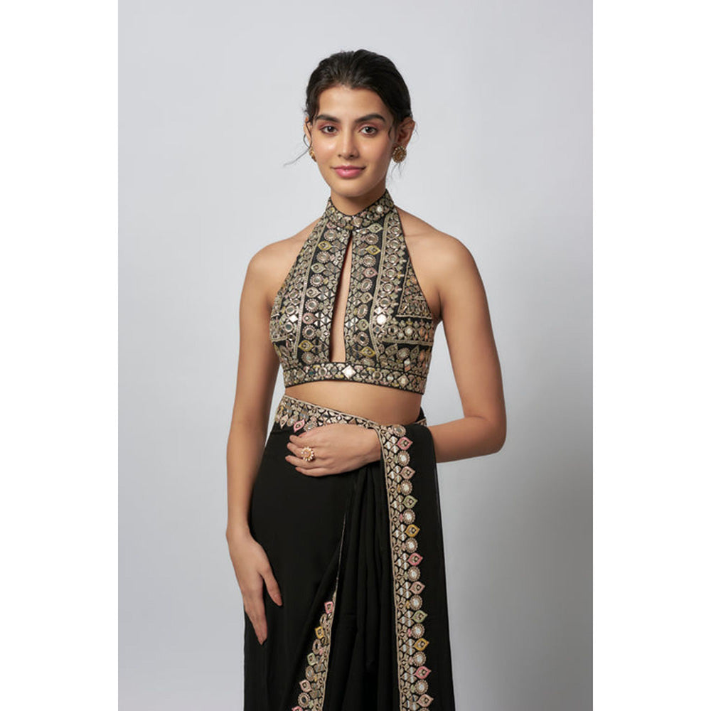 Gopi Vaid Ragini Saree with Stitched Blouse