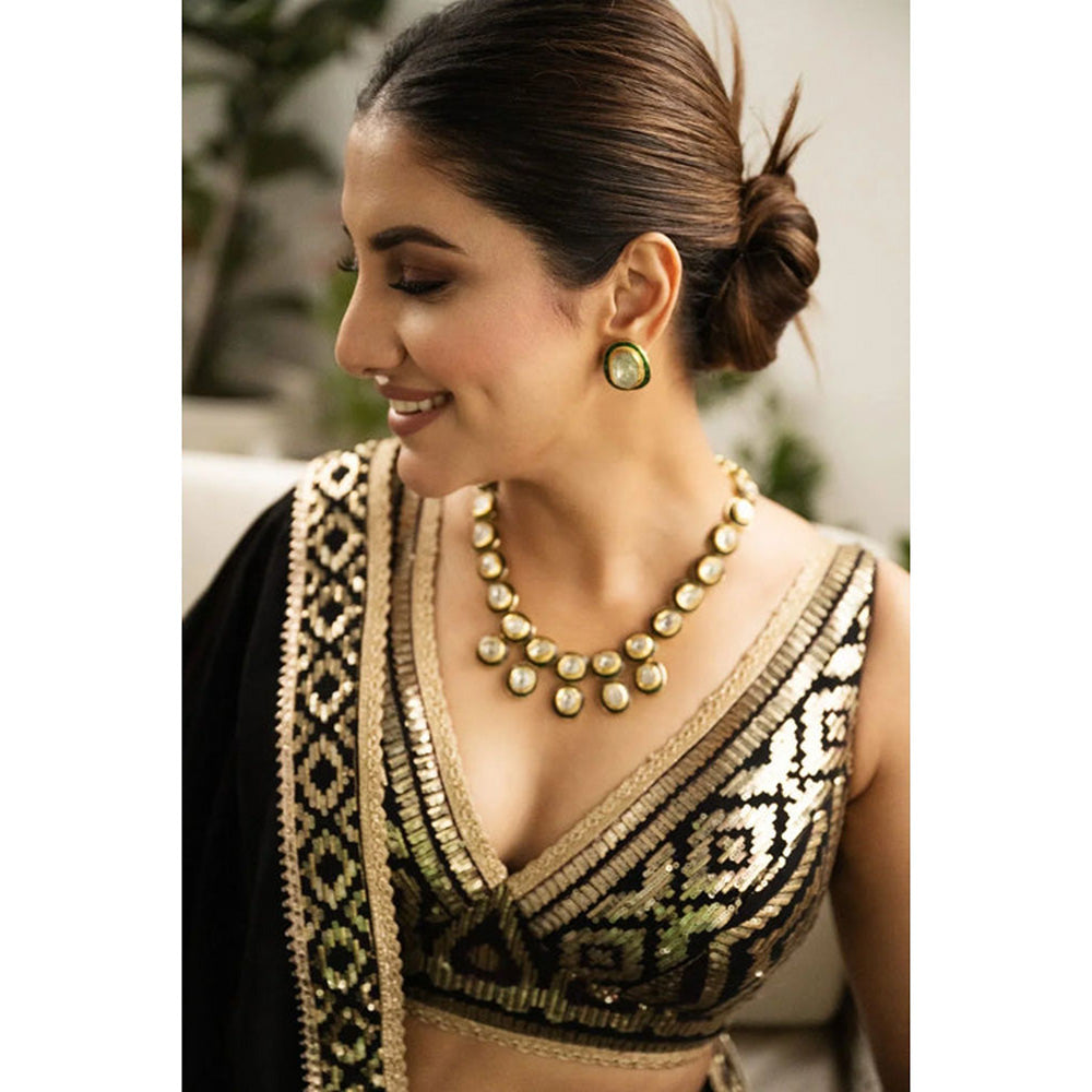 Gopi Vaid Rukmini Maitra In Marrakesh Ruffle Saree with Stitched Blouse