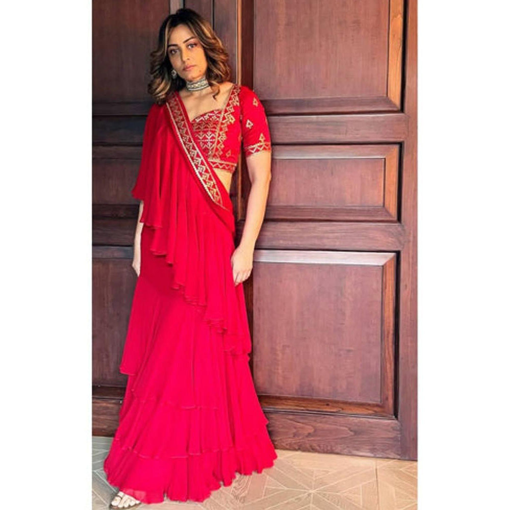 Gopi Vaid Abshar Saree with Stitched Blouse