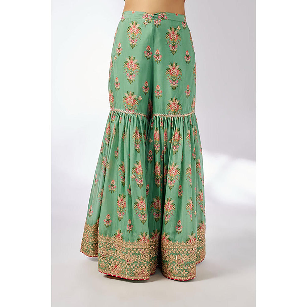 Gopi Vaid Samiksha Peplum Kurta with Sharara and Dupatta