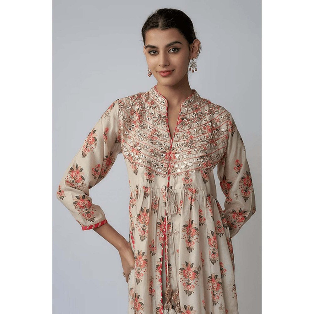 Gopi Vaid Women Cotton Floral Kurta and Palazzo