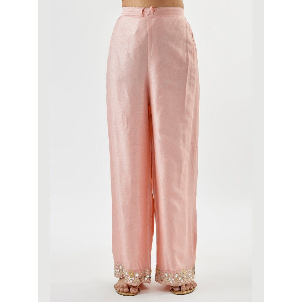 Gopi Vaid Srivani Pink Anarkali Kurta with Pant and Dupatta