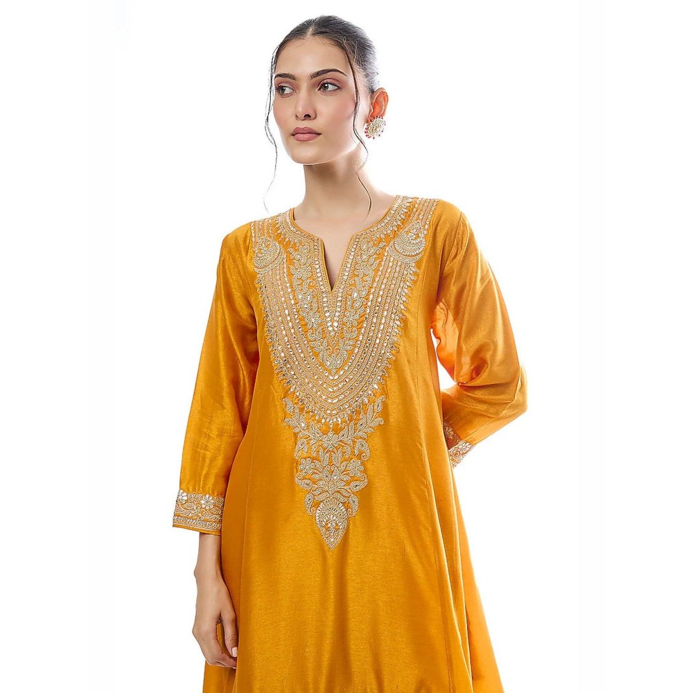 Gopi Vaid Nadia Yellow Kurta with Salwar