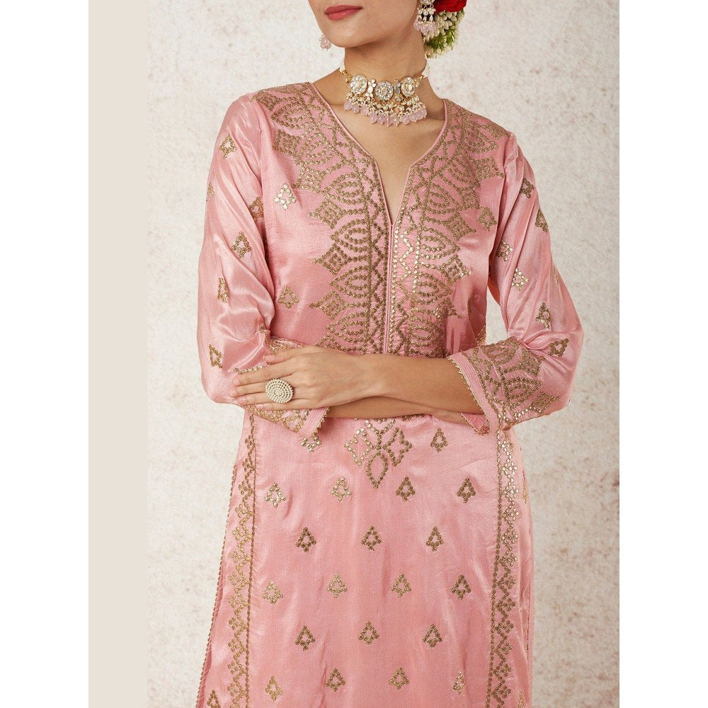 Gopi Vaid Amaaya Pink Kurta with Palazzo