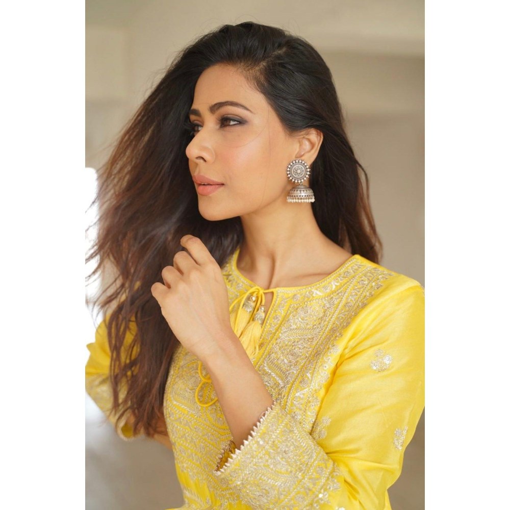 Gopi Vaid Rati Yellow Kurta with Sharara and Dupatta