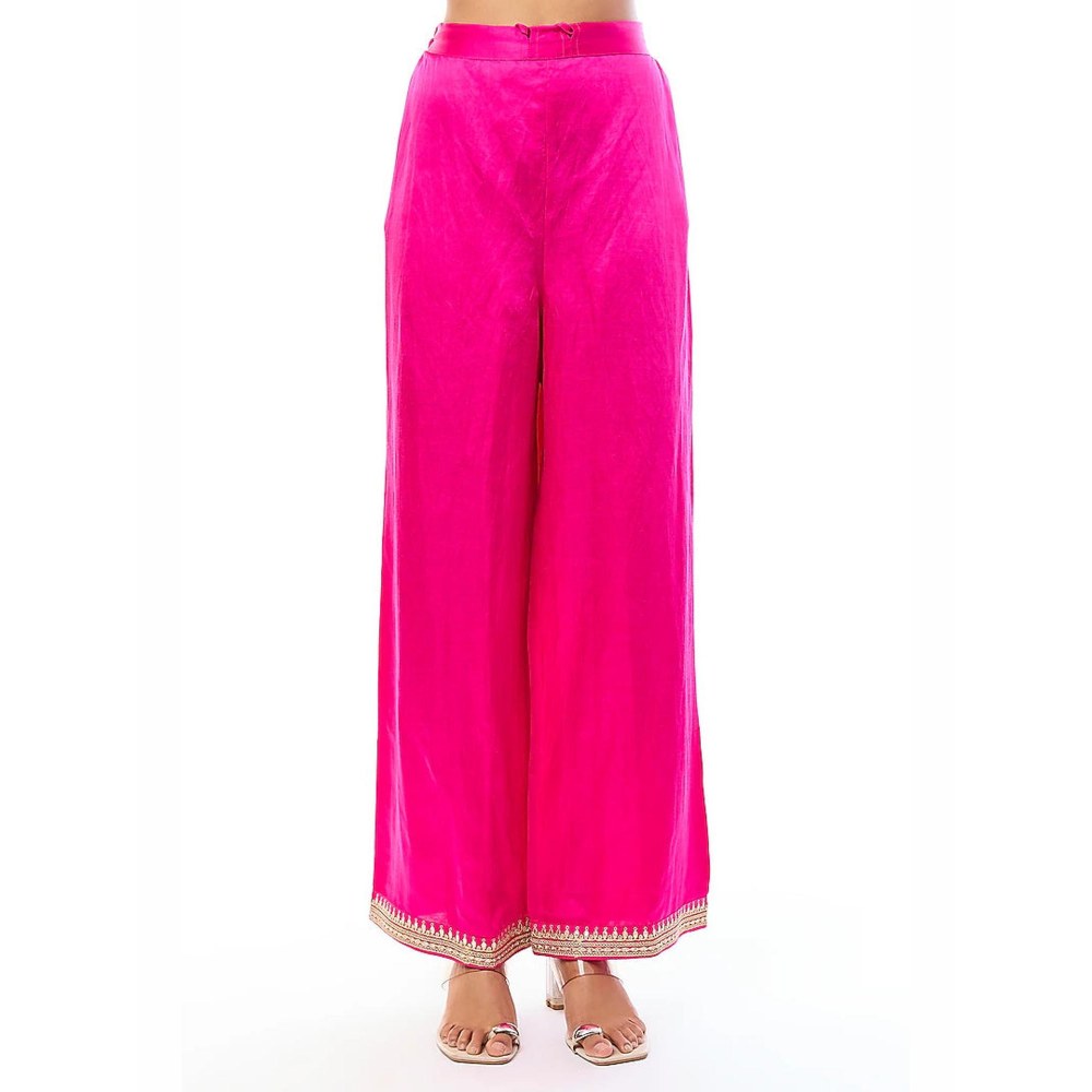 Gopi Vaid Alizeh Pink Embroidered Kurta with Pant and Dupatta