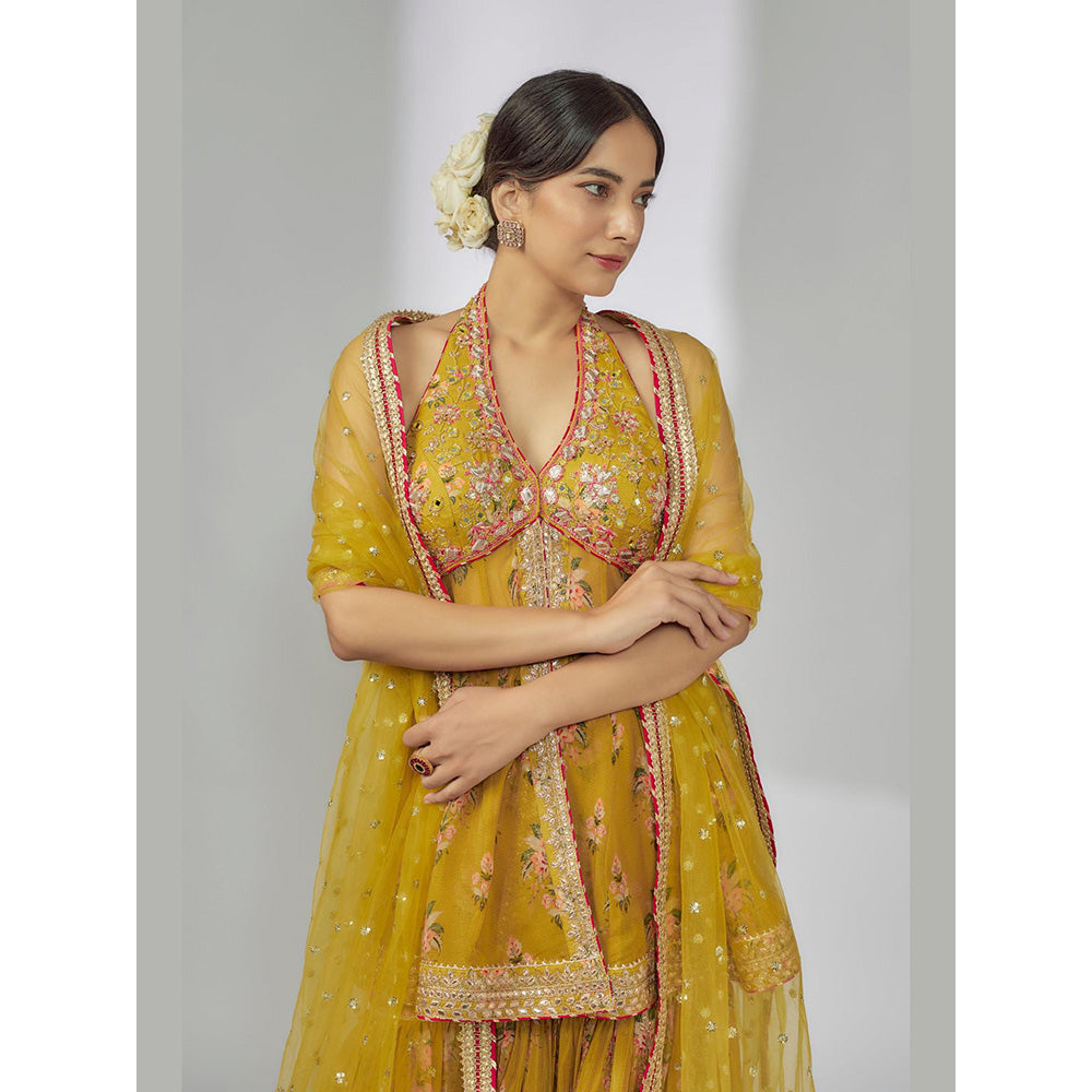 Gopi Vaid Mustard Kurt with Dupatta