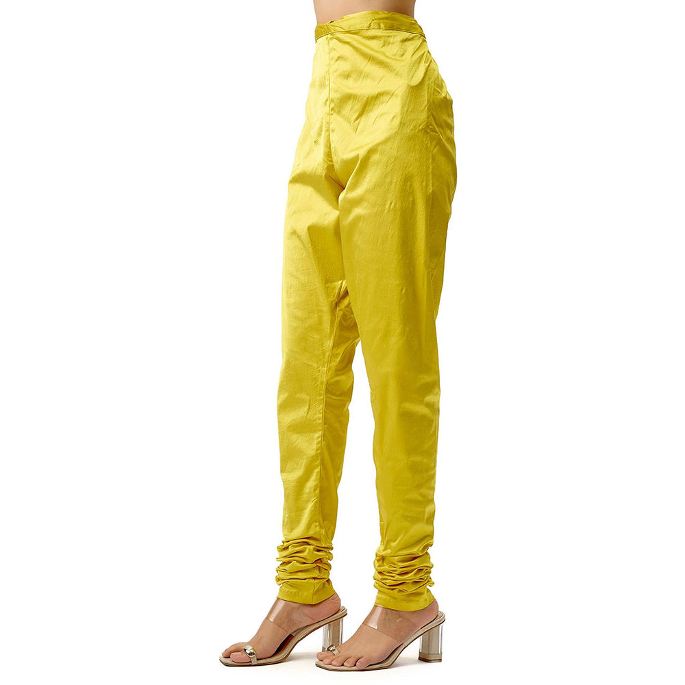 Gopi Vaid Yellow Reyna Ag Kurta with Churidar and Dupatta