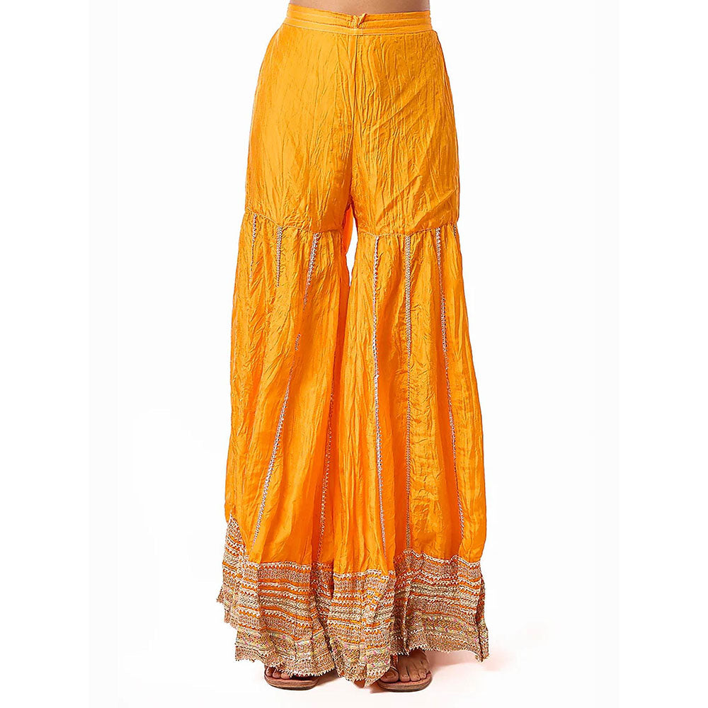 Gopi Vaid Yellow Shrushti Kaftan with Pant