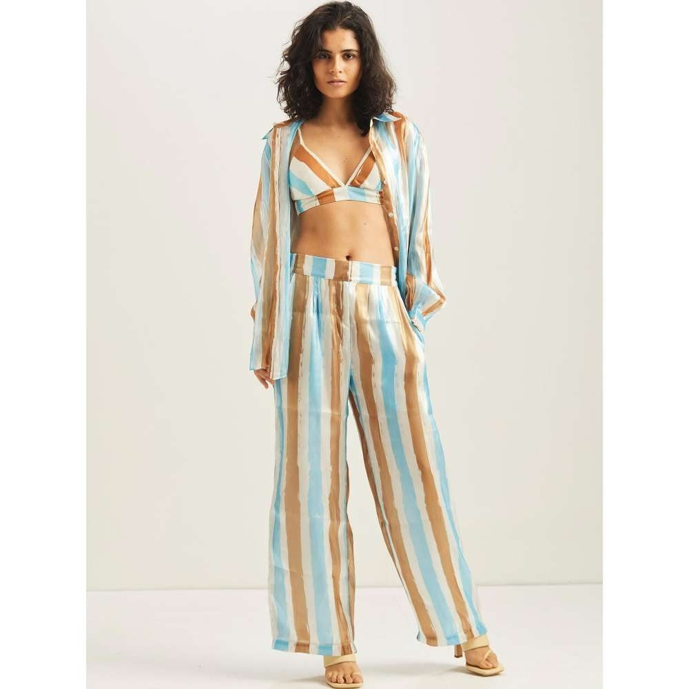 GUAPA Dilara Organza Striped Shirt