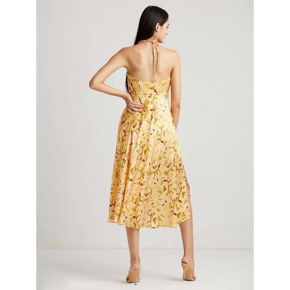 GUAPA Ishil Halter Midi Dress