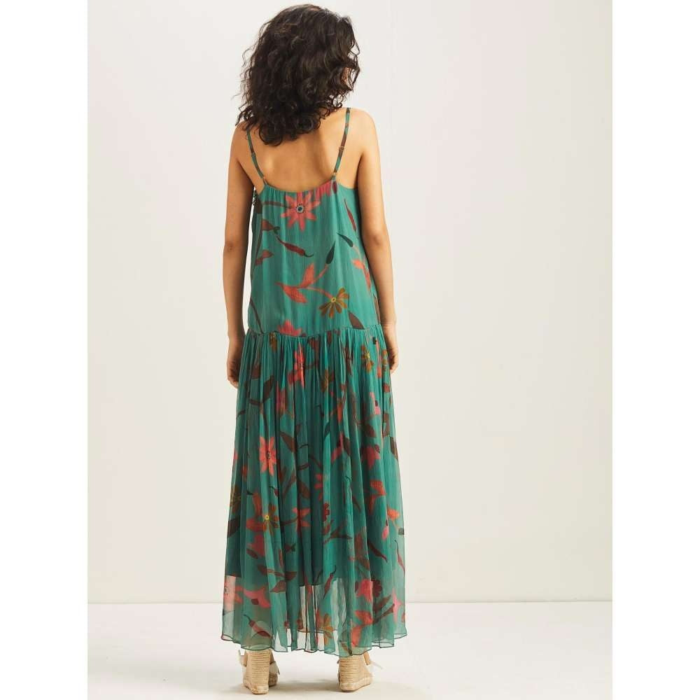 GUAPA Ishil Flowing Maxi Dress - Teal