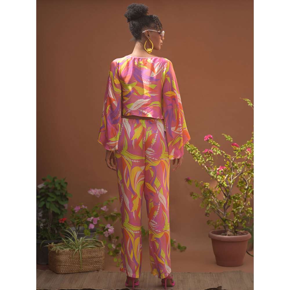 GUAPA Malibu Modal Multi-Color Printed Crop Top