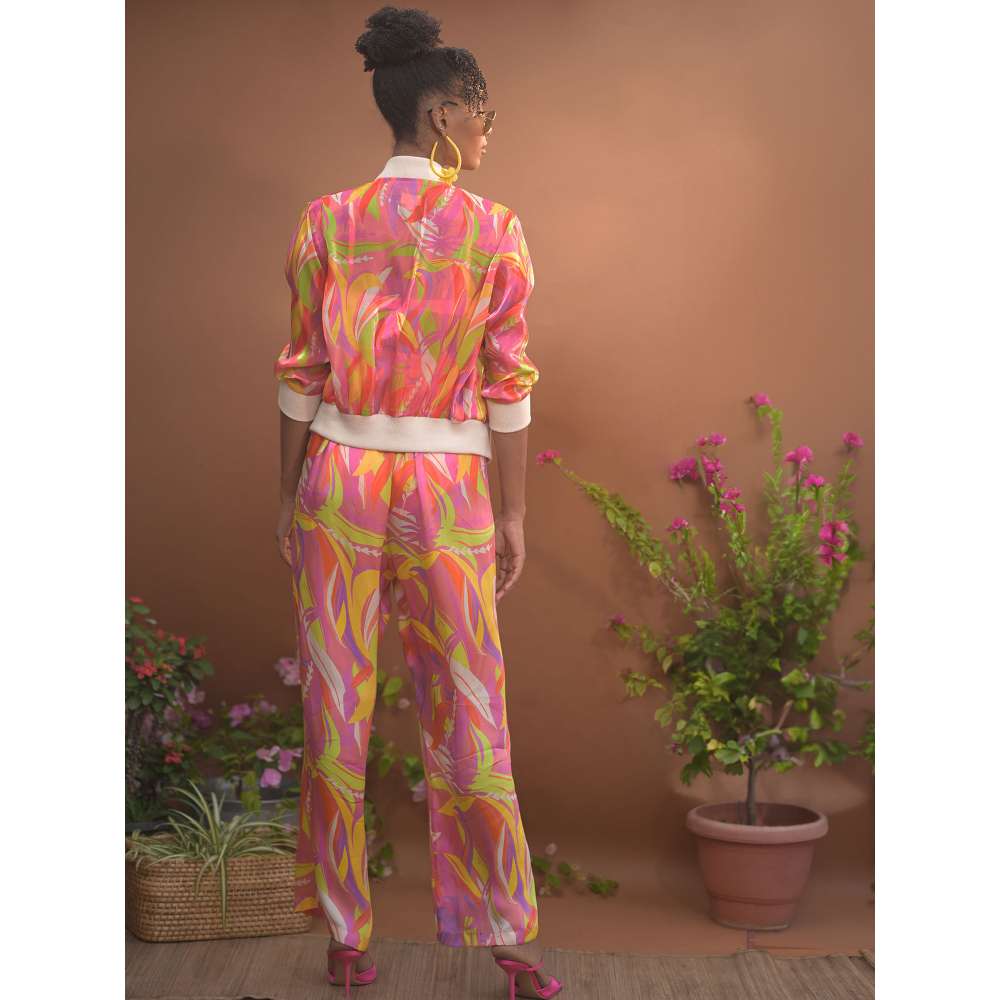 GUAPA Malibu Organza Multi-Color Printed Jacket