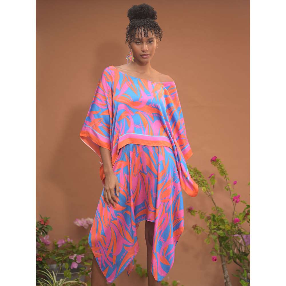 GUAPA Leila Modal Multi-Color Printed Kaftan Top
