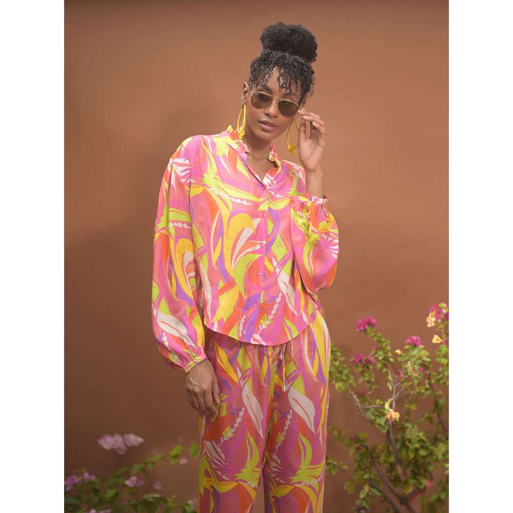 GUAPA Malibu Mul Multi-Color Printed Shirt