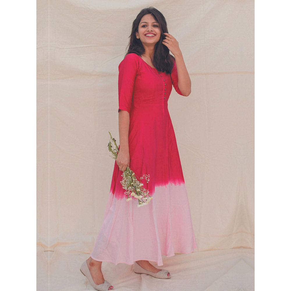 Gulaal Sunset Blossom Fit & Flare Dress