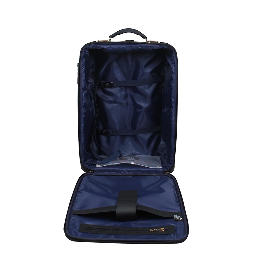 HENNEY BEAR 20 Inch Black White Wave Trolley Bag
