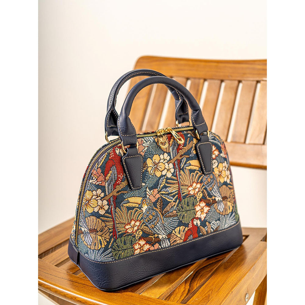 HENNEY BEAR Parrot Song Top Handbag with Detachable Strap