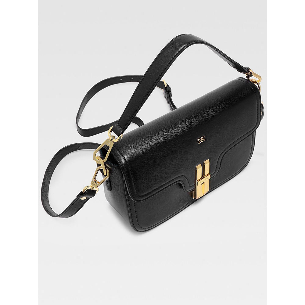Hoche Paris The H Leather Sling Bag - Black