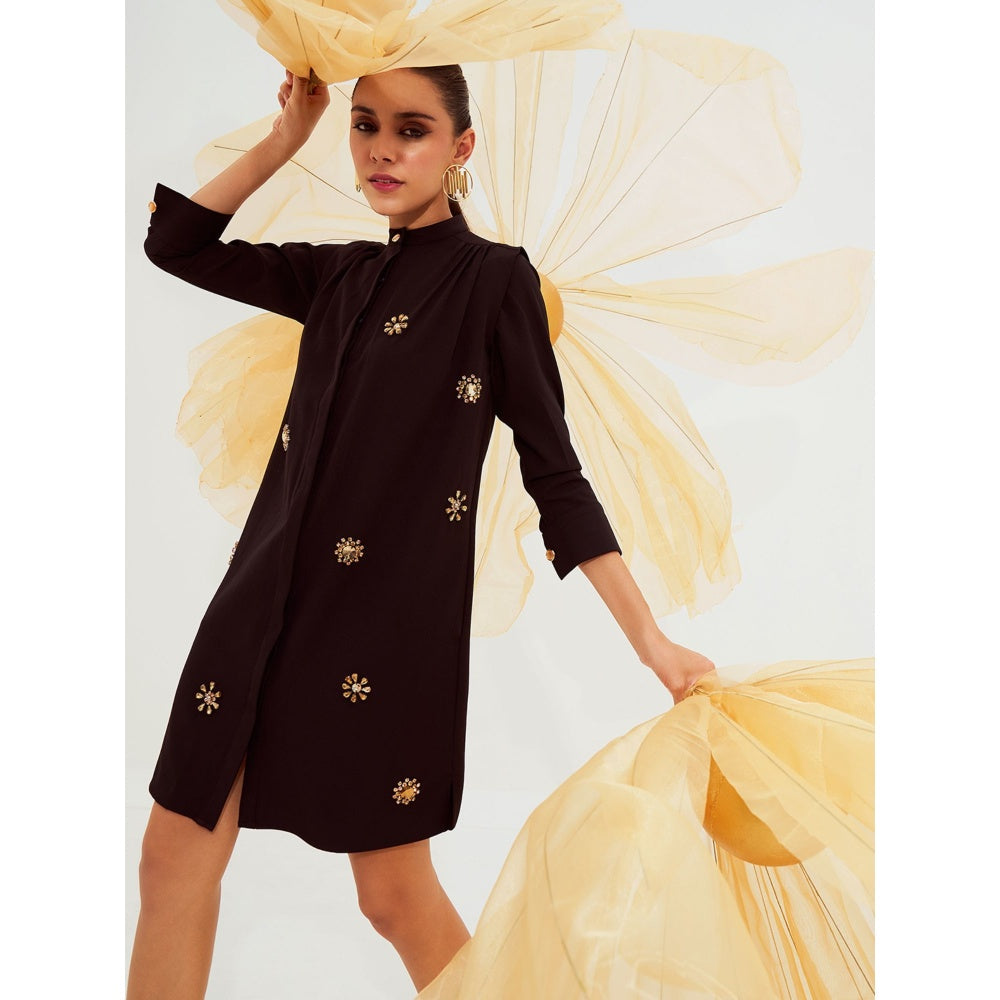 House of Fett Starry Night Short Dress - Black