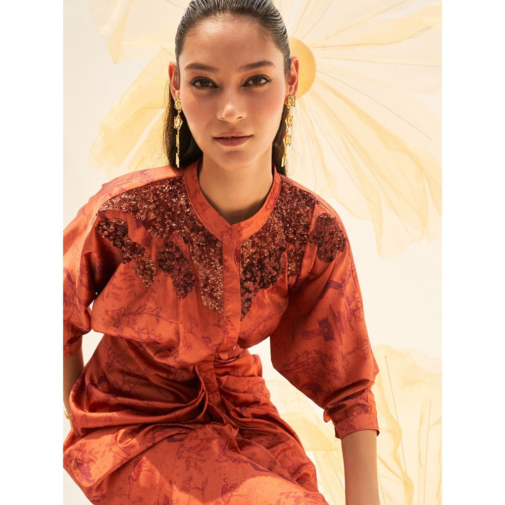 House of Fett Sakura Gown - Orange