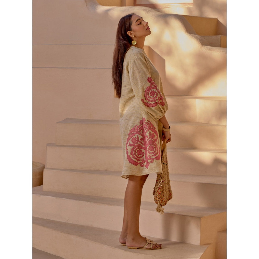 House of Fett Bengal Printed Patchwork Dress