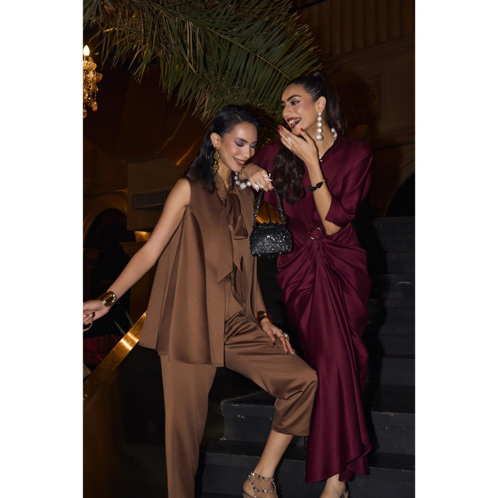 House of Fett Shiraz Waldorf Gown with Belt (Set of 2)