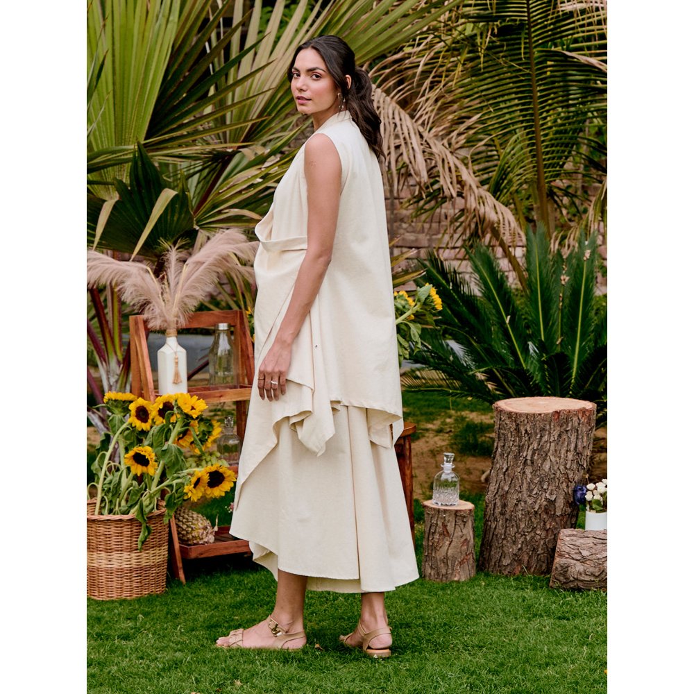 House of Fett Fes Cotton Beige Co-Ord (Set of 2)